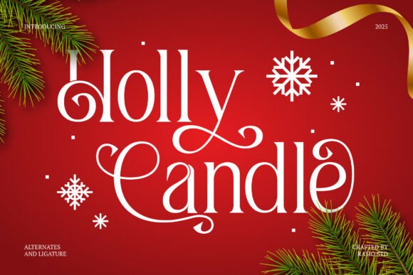 Holly Candle: A Serif Font for Festive Elegance