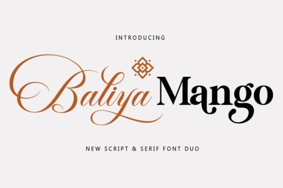 Meet Baliya Mangon: A Font Duo for Modern Creators