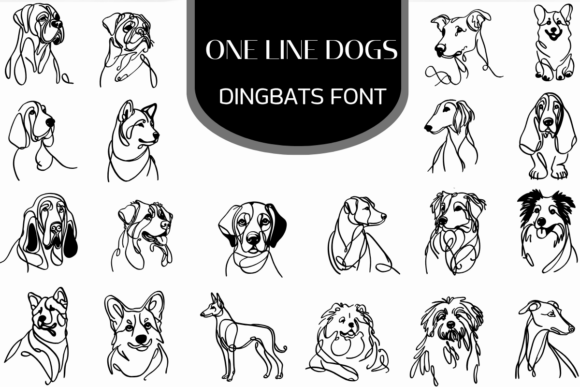 One Line Dogs: The Single-Stroke Font for Modern Pet Branding