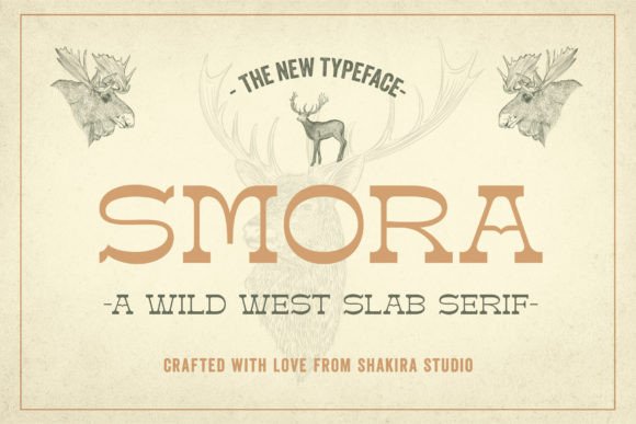 Smora: A Vintage Retro Slab Serif Font for Western Design