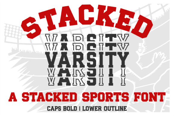 Stacked Varsity: Bold Athletic Typography for Modern Design